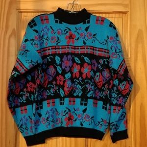 Vintage Multi color floral sweater